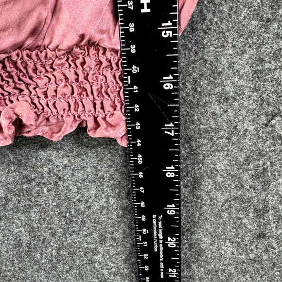 Amanda Uprichard Top Women's Small Pink Wrap Silk Cropped - Picture 5 of 7